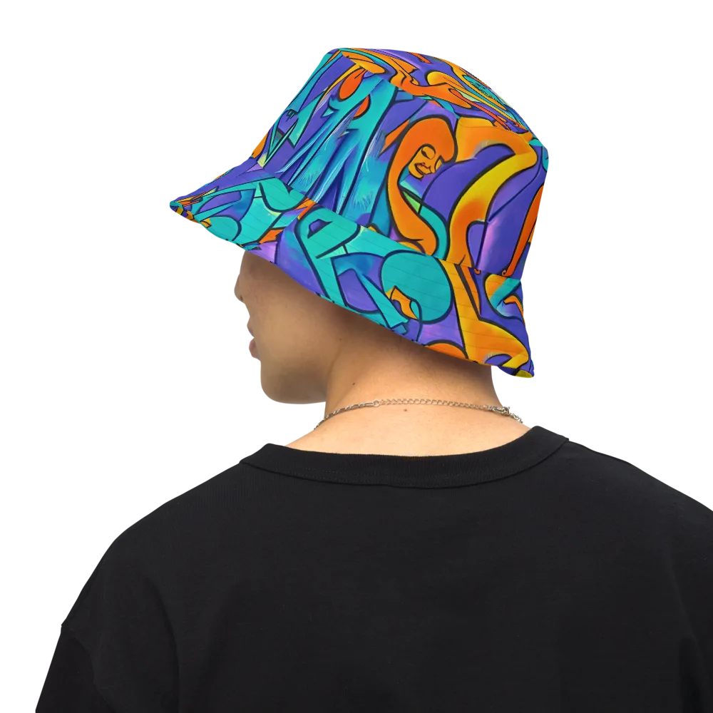 Surreal Movements on Reversible Bucket Hat — Back Inside