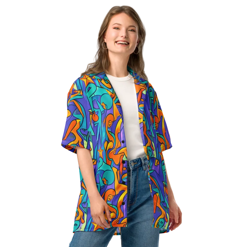 Surreal Movements on Button Shirt — Front