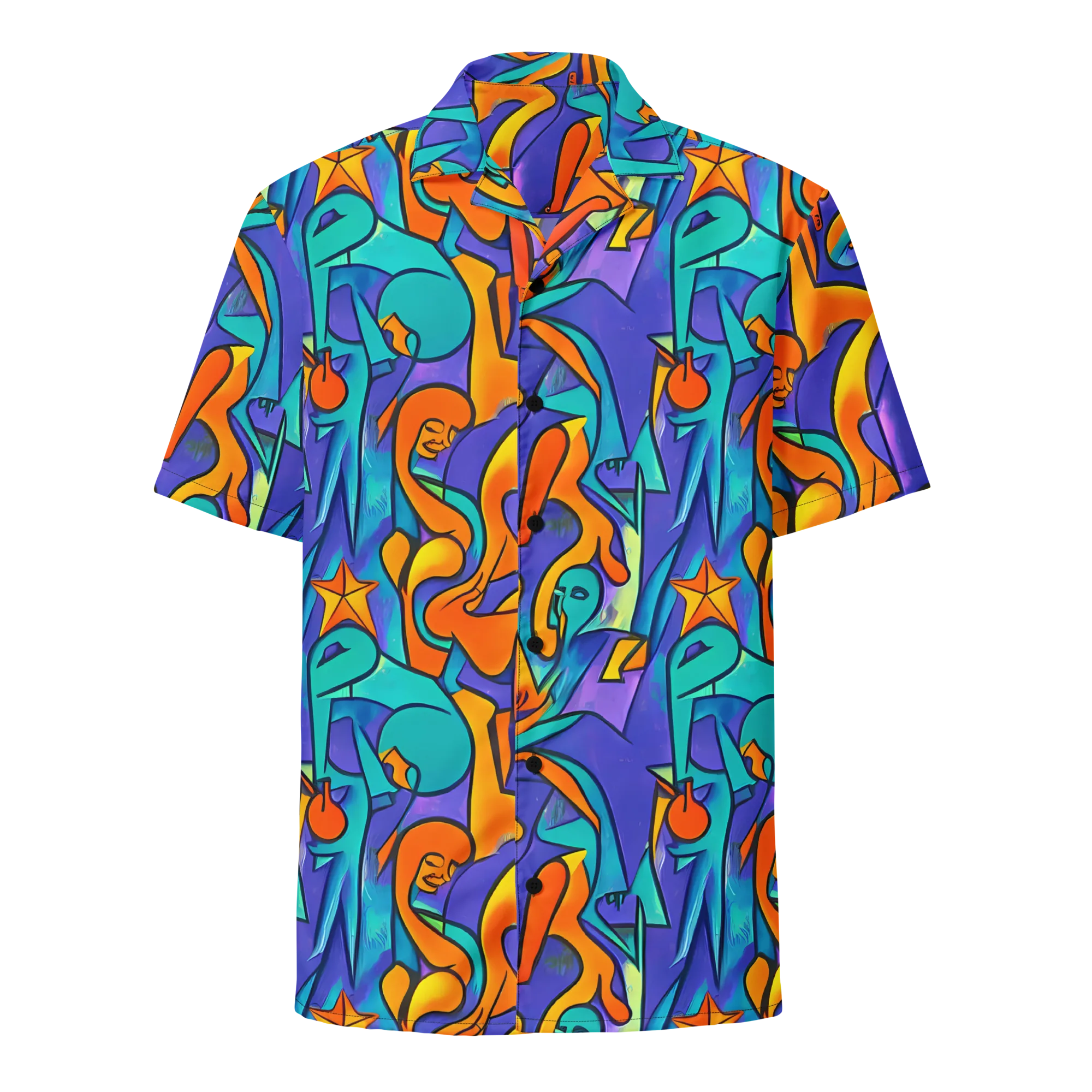 Surreal Movements on Button Shirt — Front
