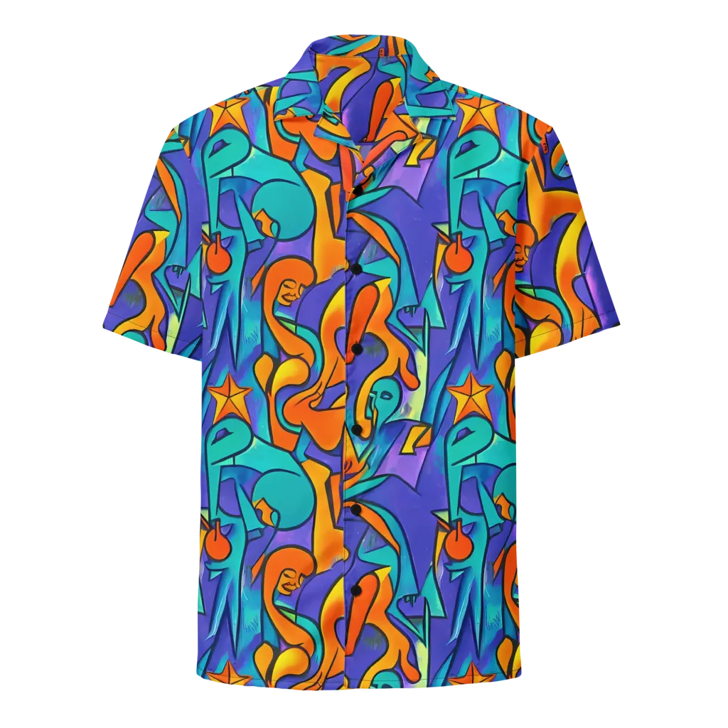 Surreal Movements on Button Shirt — Front