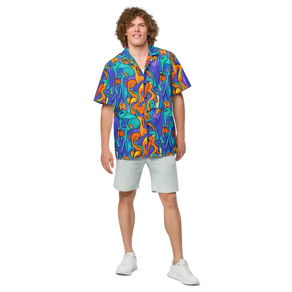 Surreal Movements on Button Shirt — Front