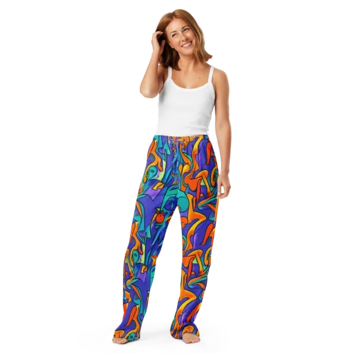 Surreal Movements on a Women's Pajama Pants
