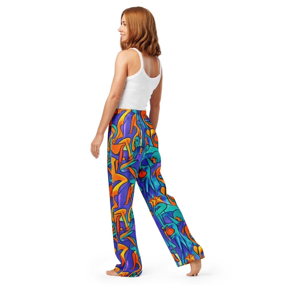 Surreal Movements on Women's Pajama Pants — Back