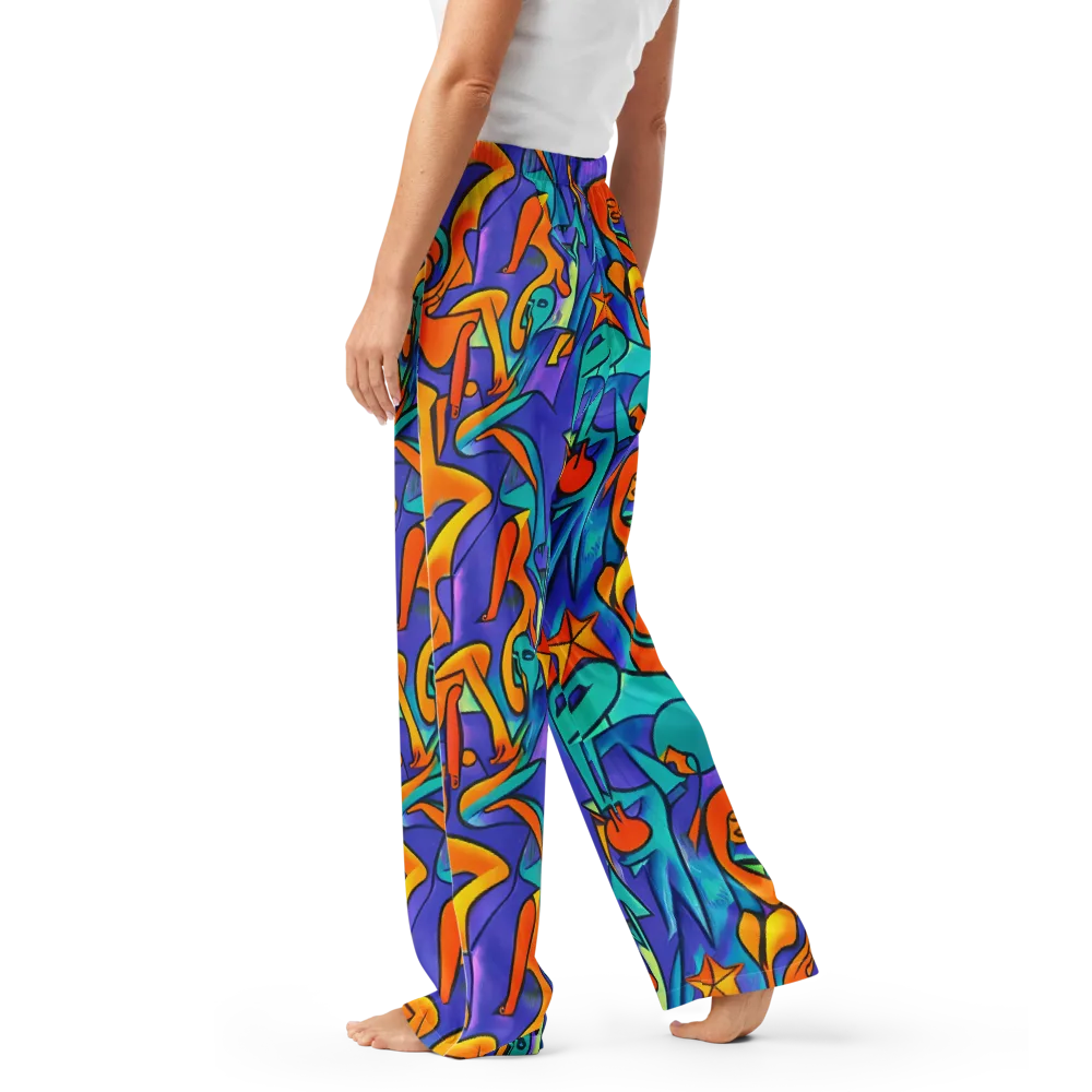 Surreal Movements on Women's Pajama Pants — Left