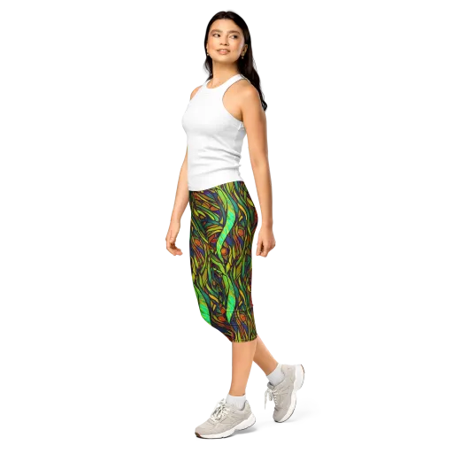 Cosmic Garden on a Capri Leggings