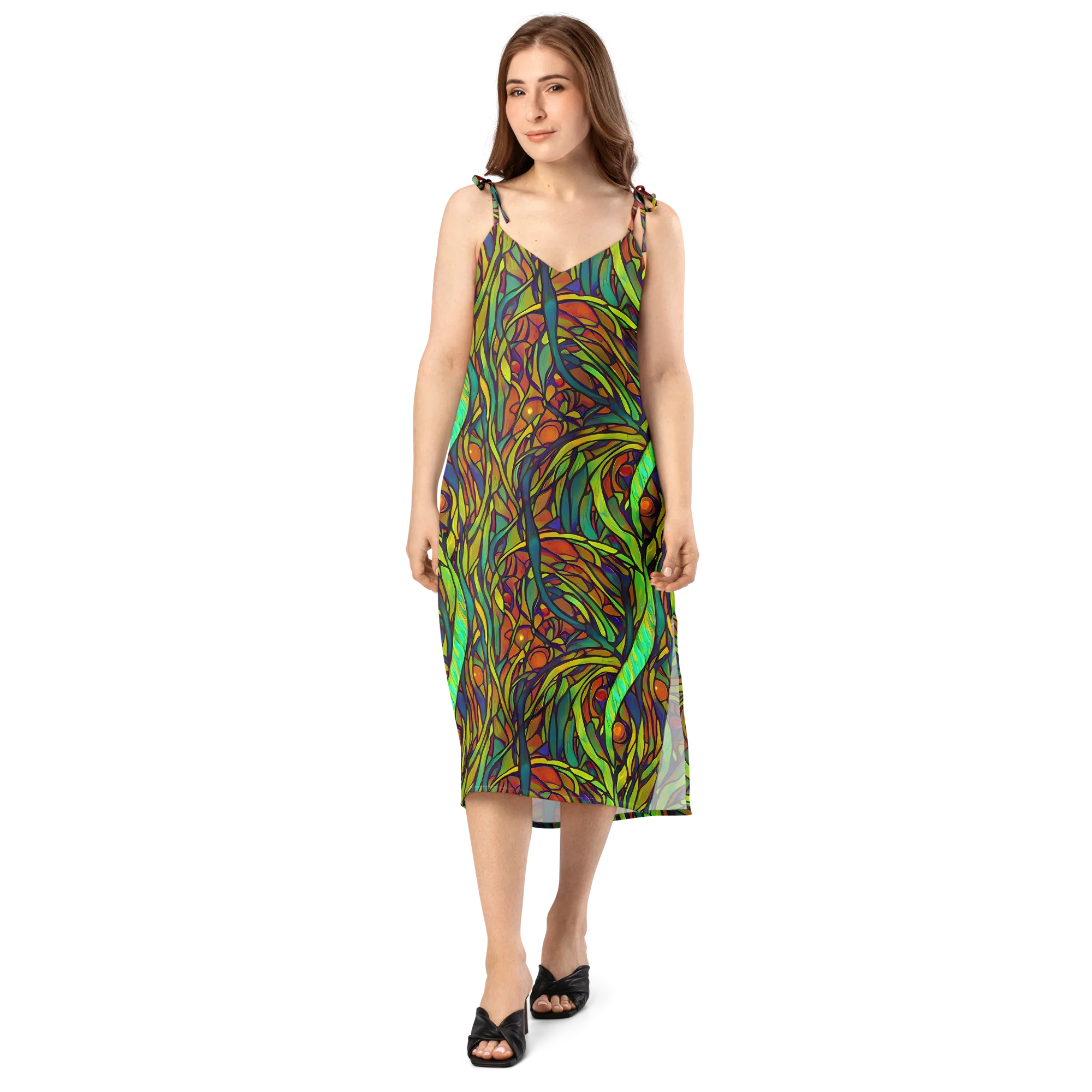 Cosmic Garden on Slip Dress — Front