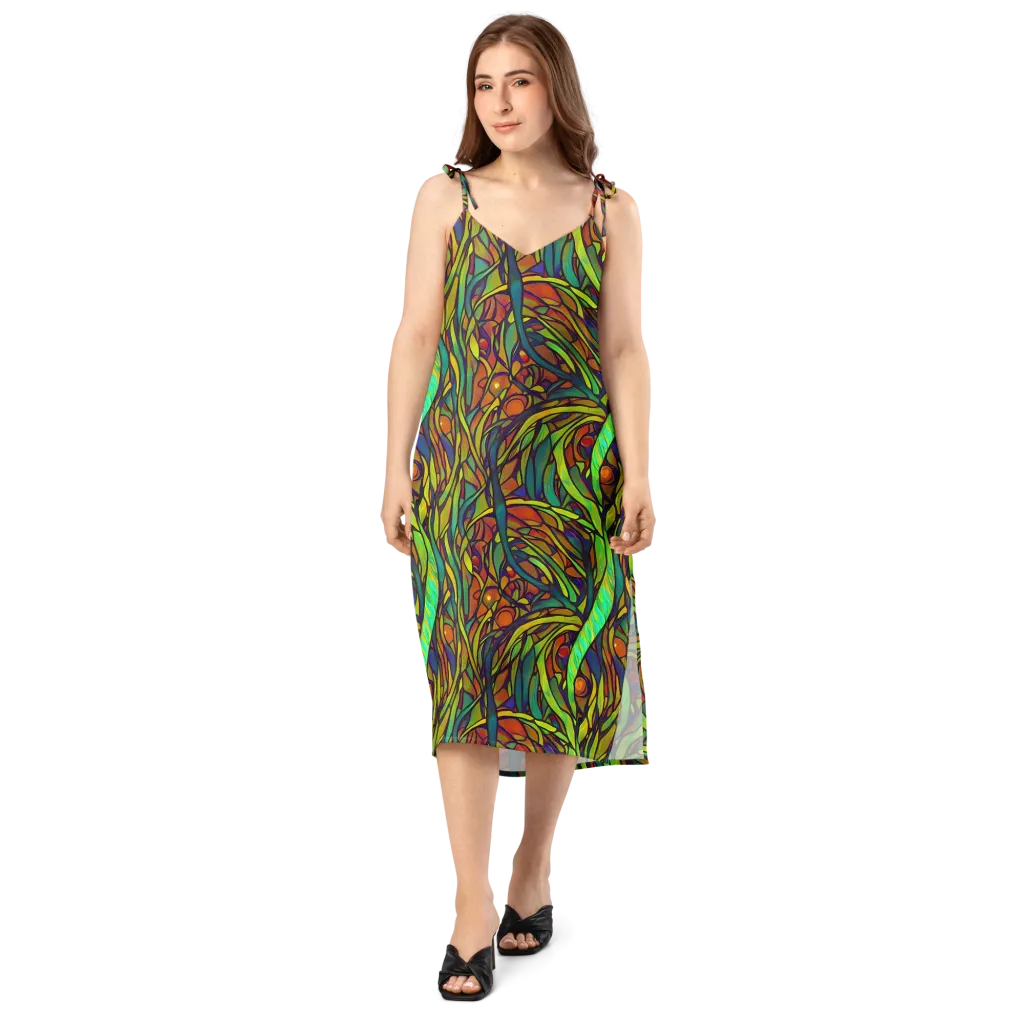 Cosmic Garden on Slip Dress — Front