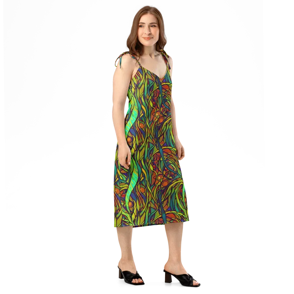 Cosmic Garden on Slip Dress — Right Front