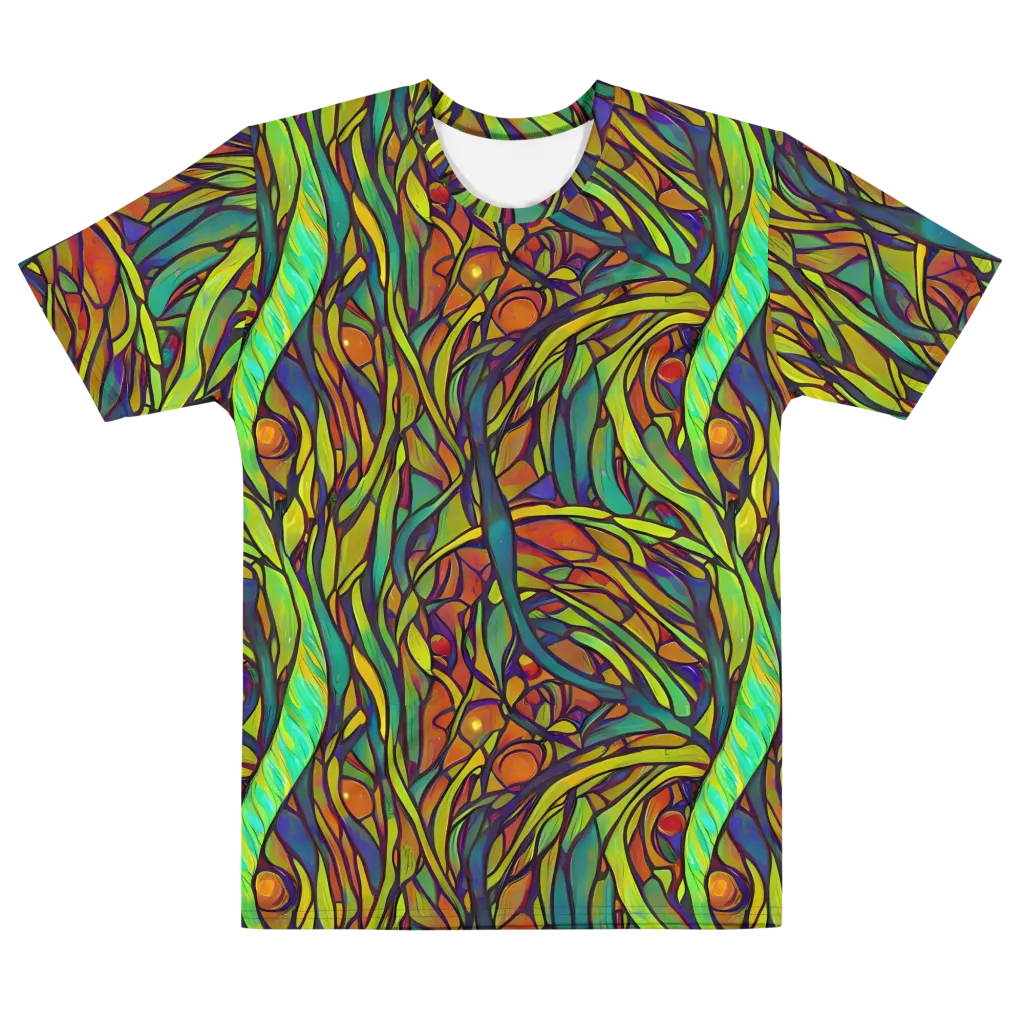 Cosmic Garden on Men's Cotton Crew Neck T-Shirt — Front