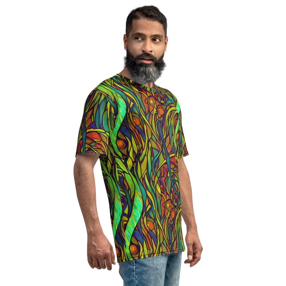 Cosmic Garden on Men's Crew Neck T-Shirt — Right