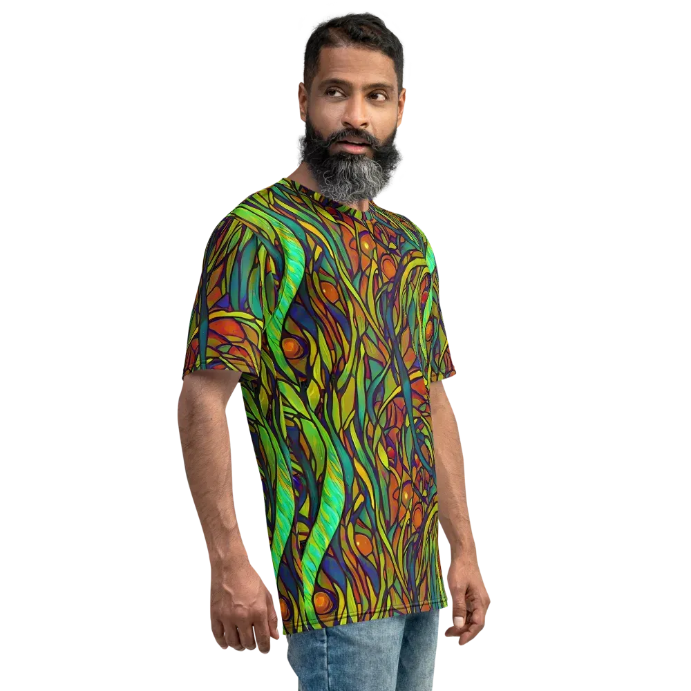Cosmic Garden on Men's Crew Neck T-Shirt — Right