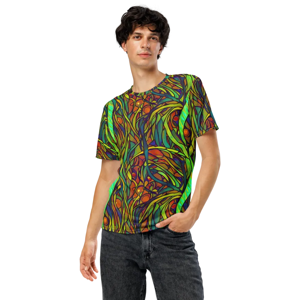 Cosmic Garden on Men's Crew Neck T-Shirt — Front