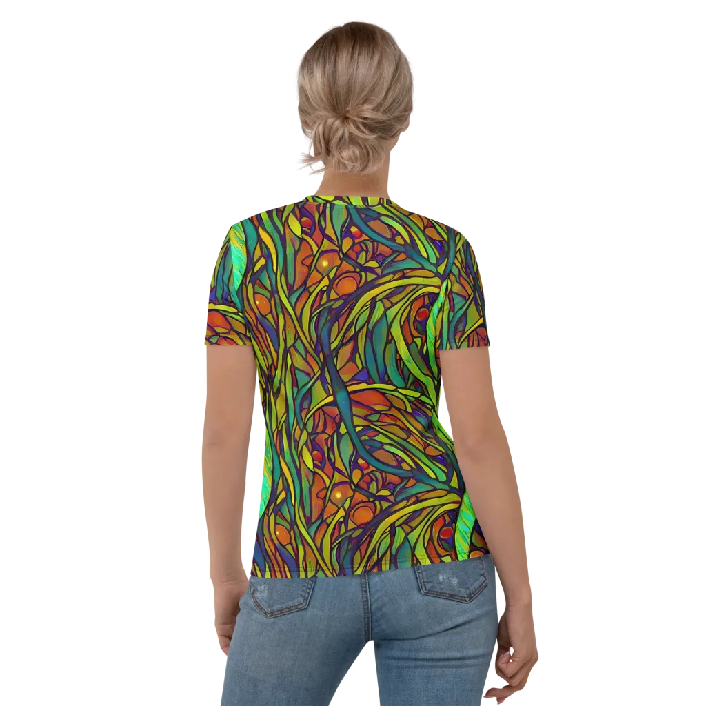 Cosmic Garden on Women's Crew Neck T-Shirt — Back
