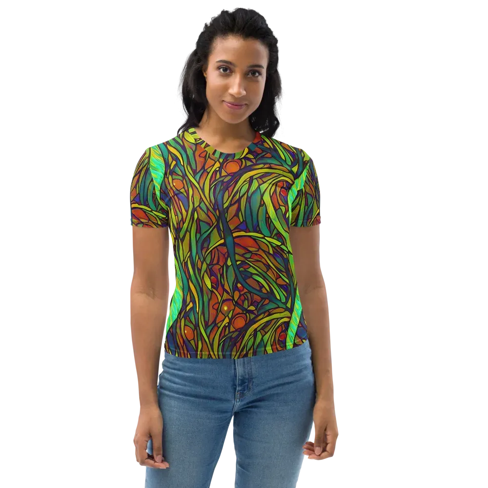 Cosmic Garden on Women's Crew Neck T-Shirt — Front