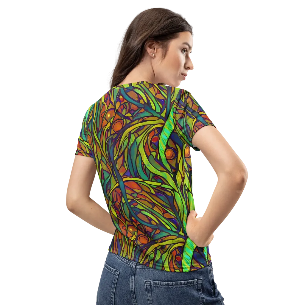 Cosmic Garden on Women's Crew Neck T-Shirt — Back