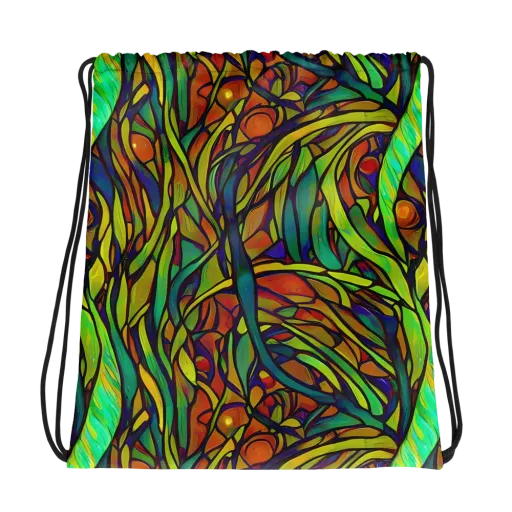 Cosmic Garden on a Drawstring Bag