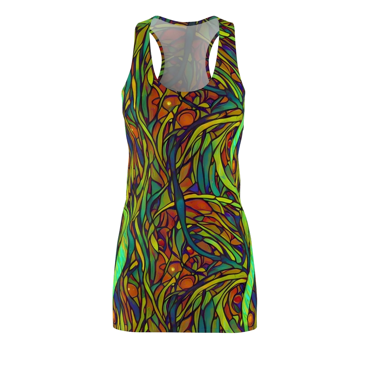 Cosmic Garden on Racerback Dress — Front