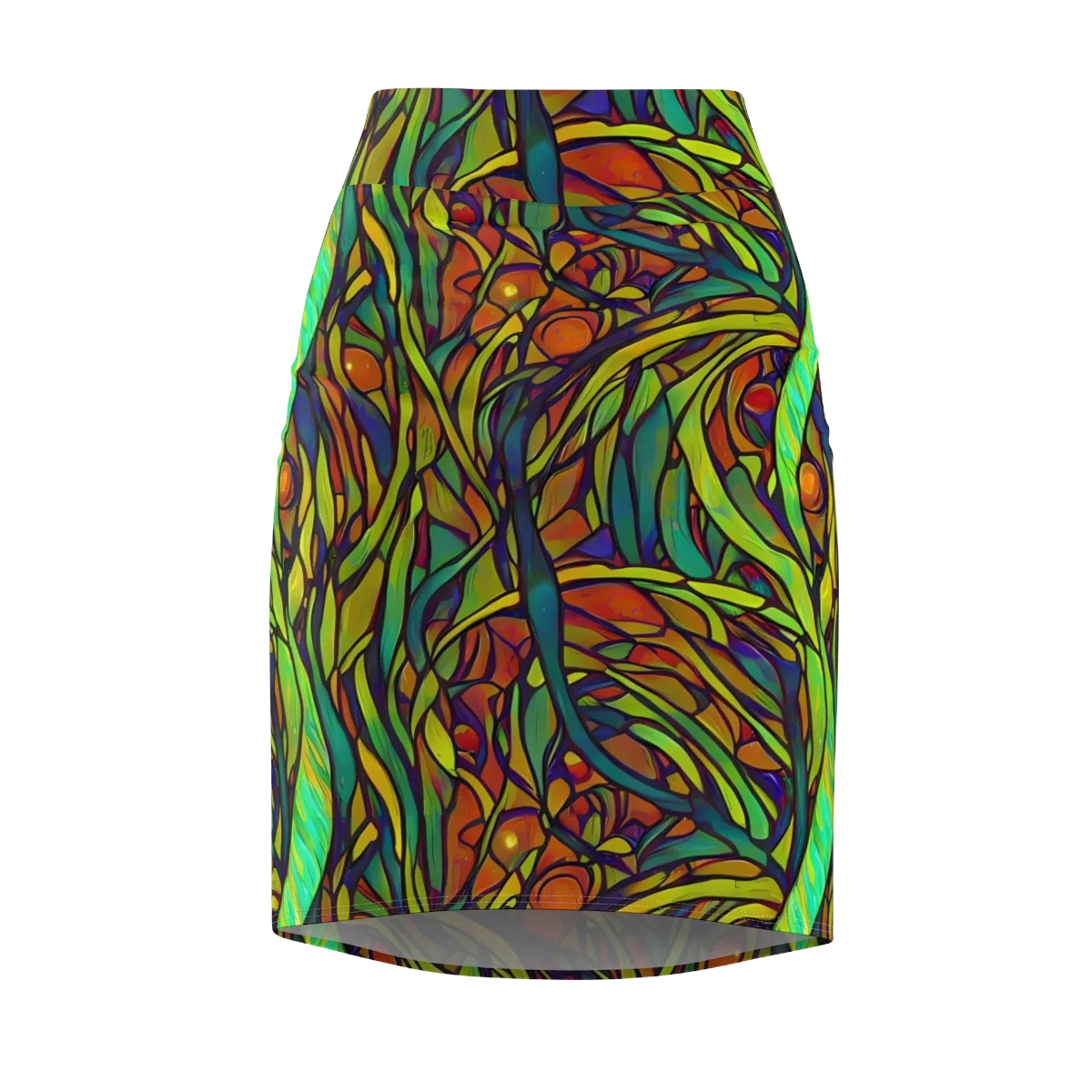 Cosmic Garden on Pencil Skirt — Front