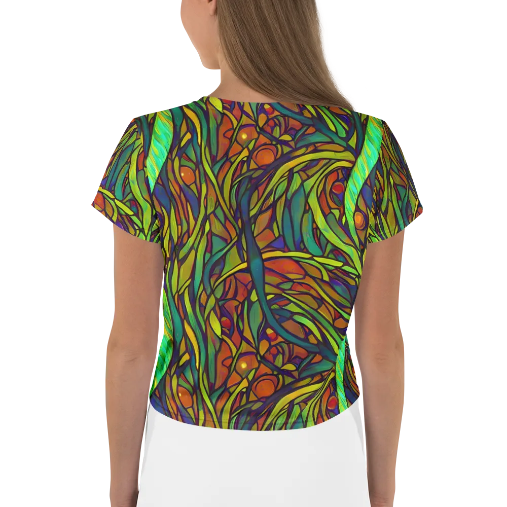 Cosmic Garden on Crop Tee — Back