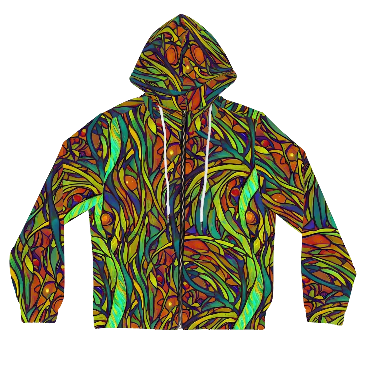 Cosmic Garden on Women's Full-Zip Hoodie — Front