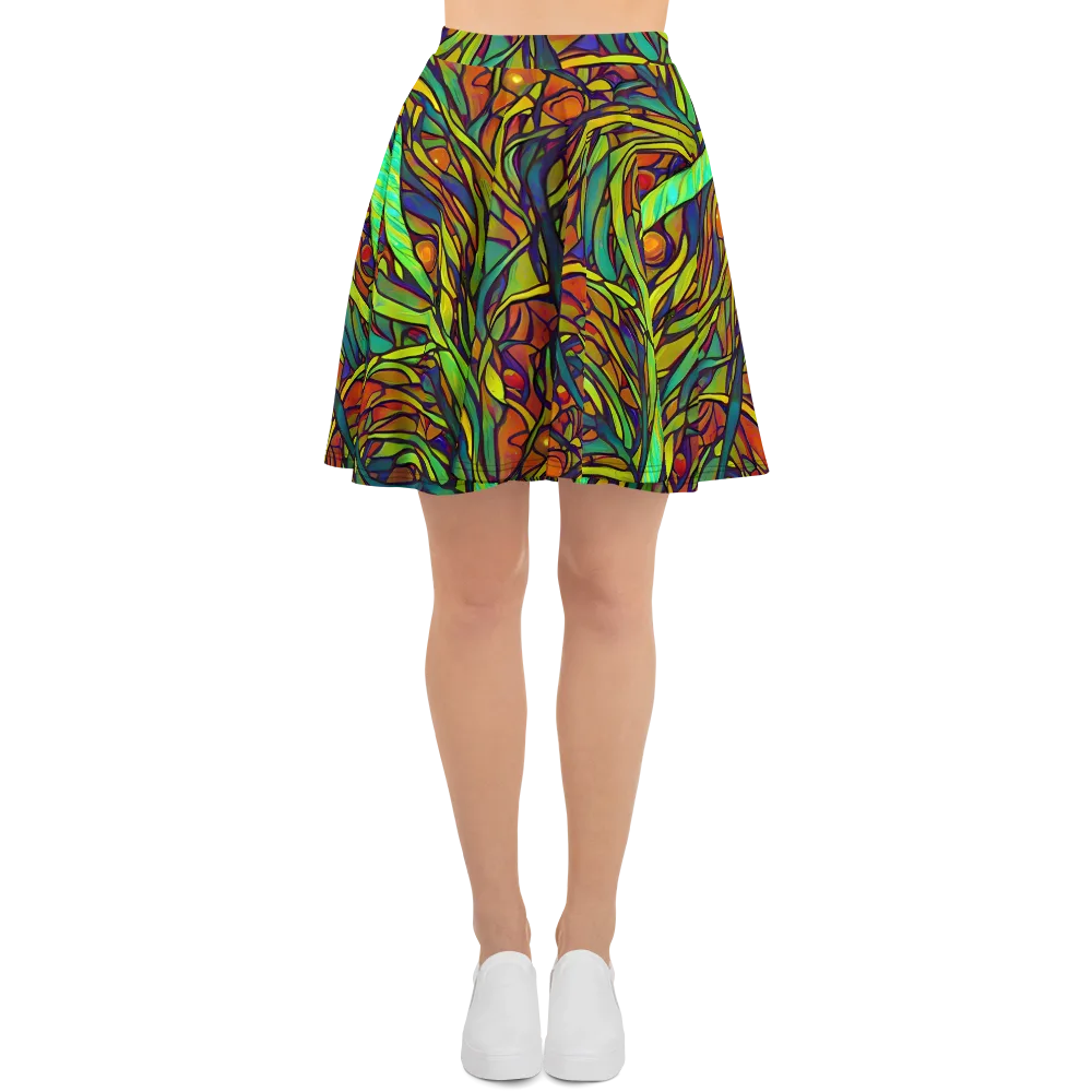 Cosmic Garden on Skater Skirt — Front