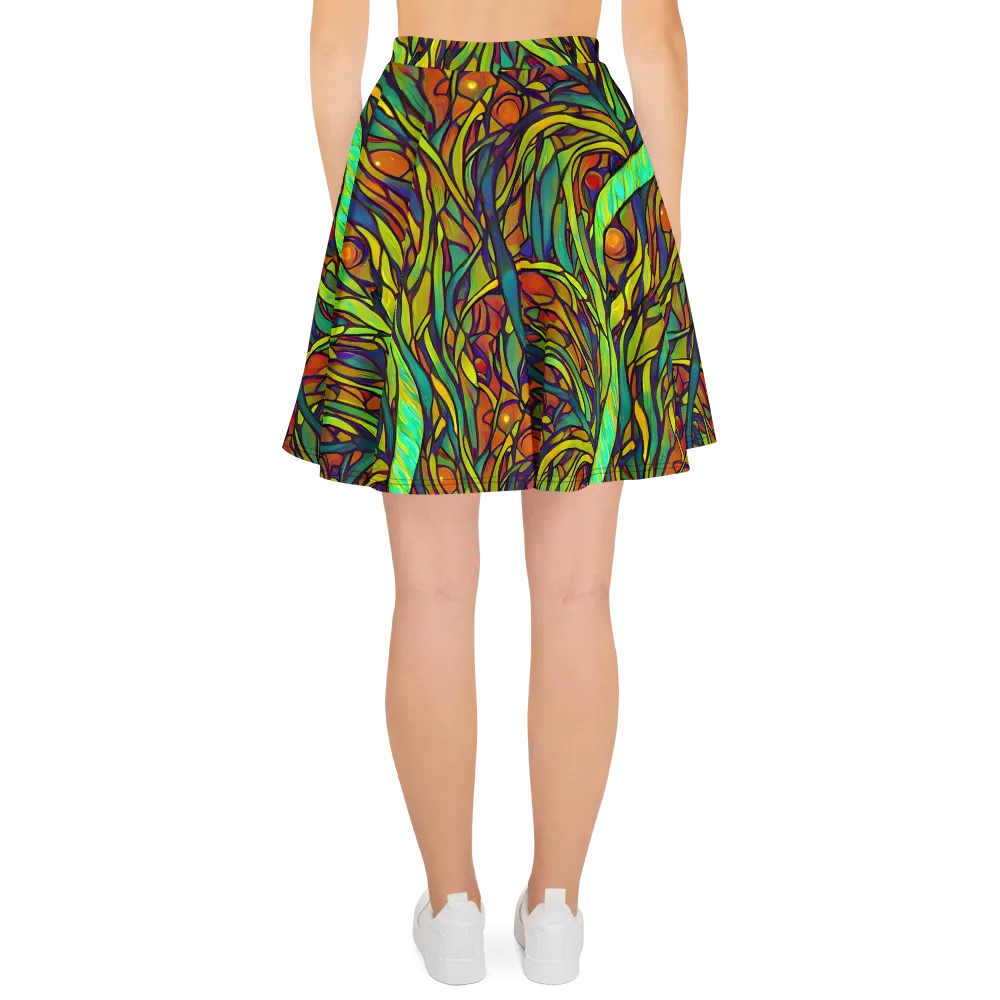 Cosmic Garden on Skater Skirt — Back