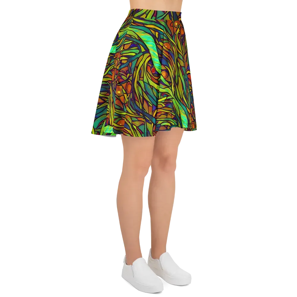 Cosmic Garden on Skater Skirt — Right