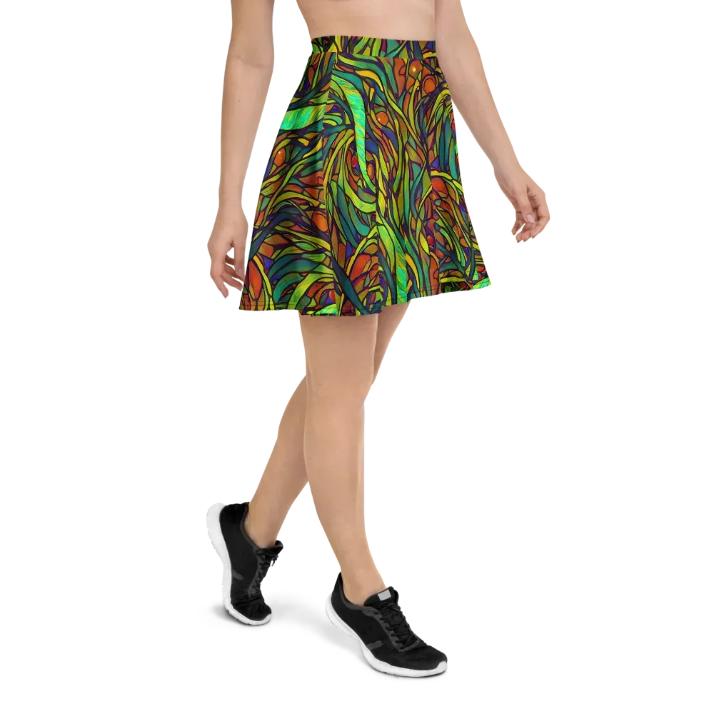 Cosmic Garden on Skater Skirt — Right