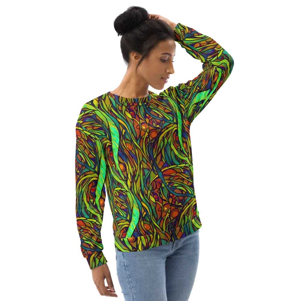 Cosmic Garden on Sweatshirt — Right Front