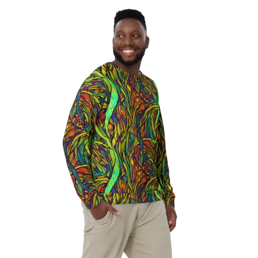 Cosmic Garden on a Sweatshirt
