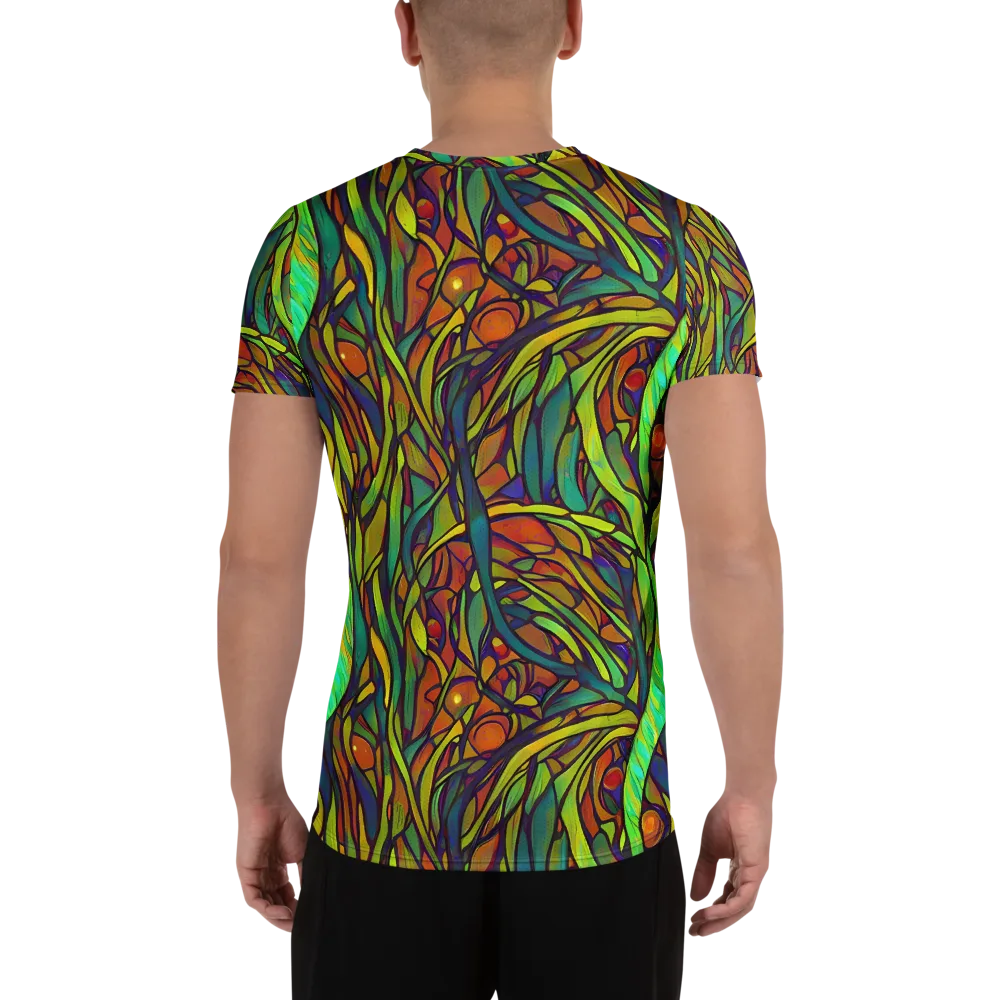 Cosmic Garden on Men's Athletic T-Shirt — Back