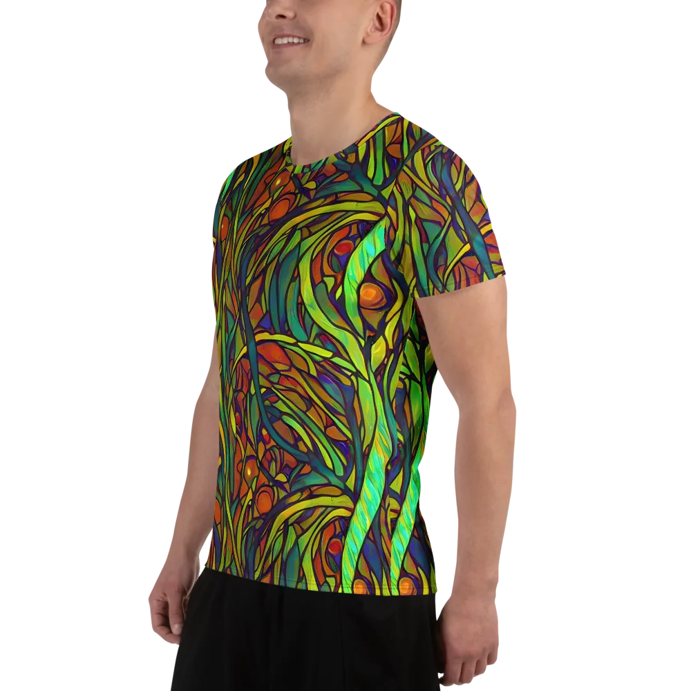 Cosmic Garden on Men's Athletic T-Shirt — Left