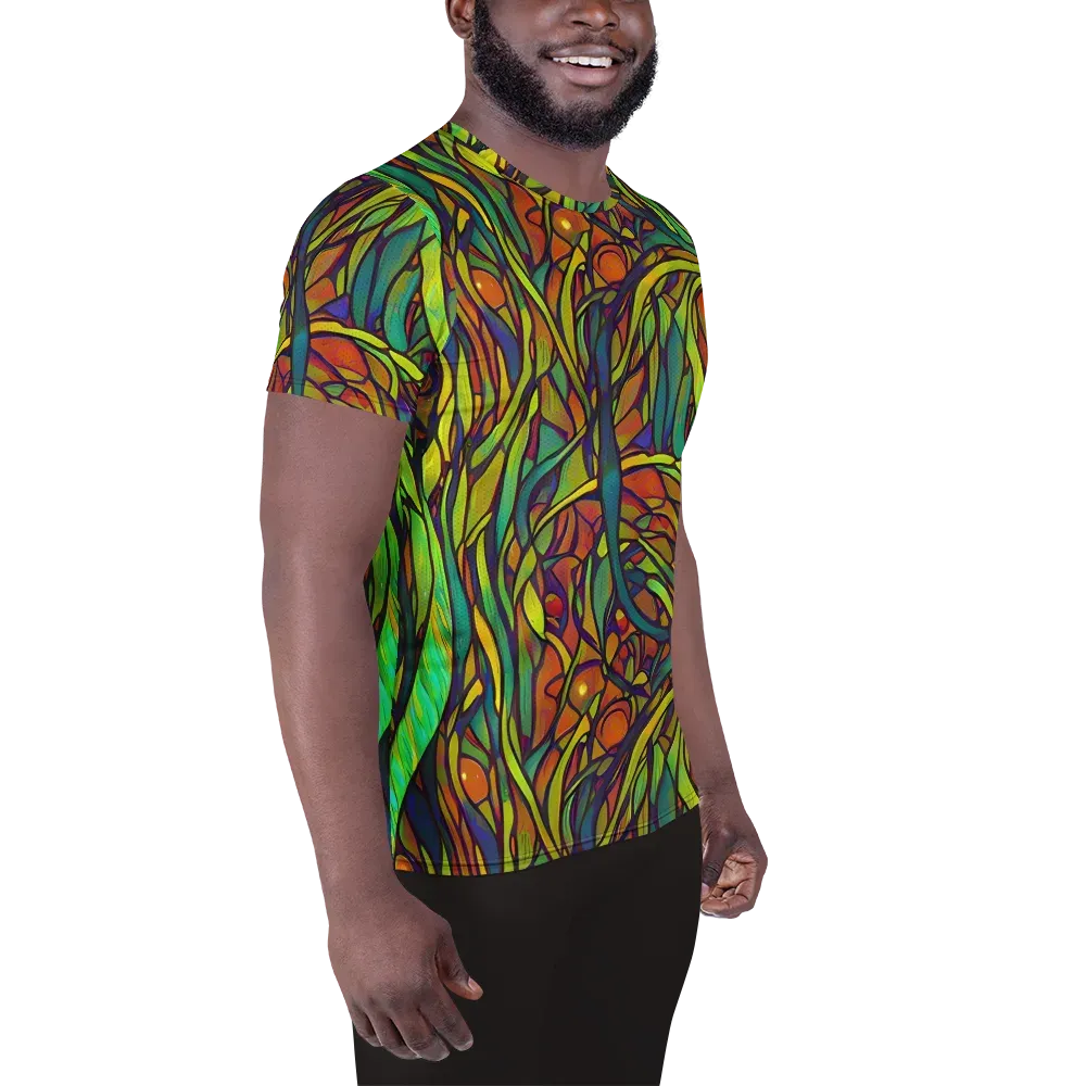 Cosmic Garden on Men's Athletic T-Shirt — Right
