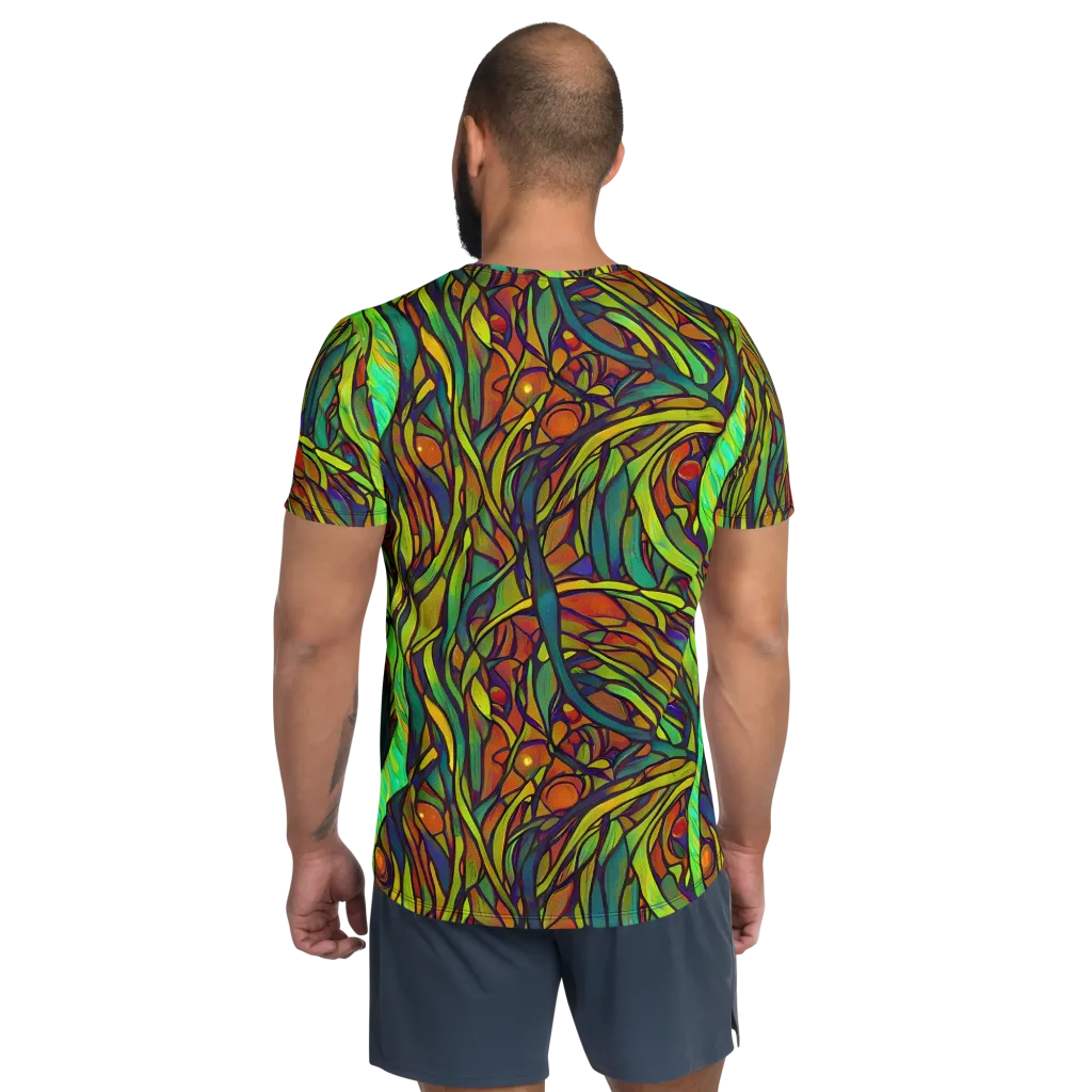 Cosmic Garden on Men's Athletic T-Shirt — Back