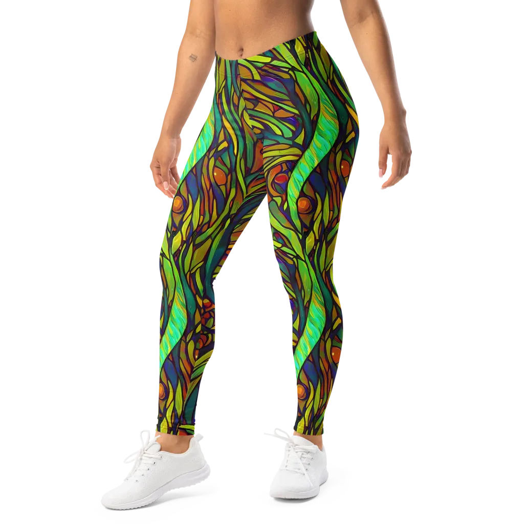 Cosmic Garden on Leggings — Left Front