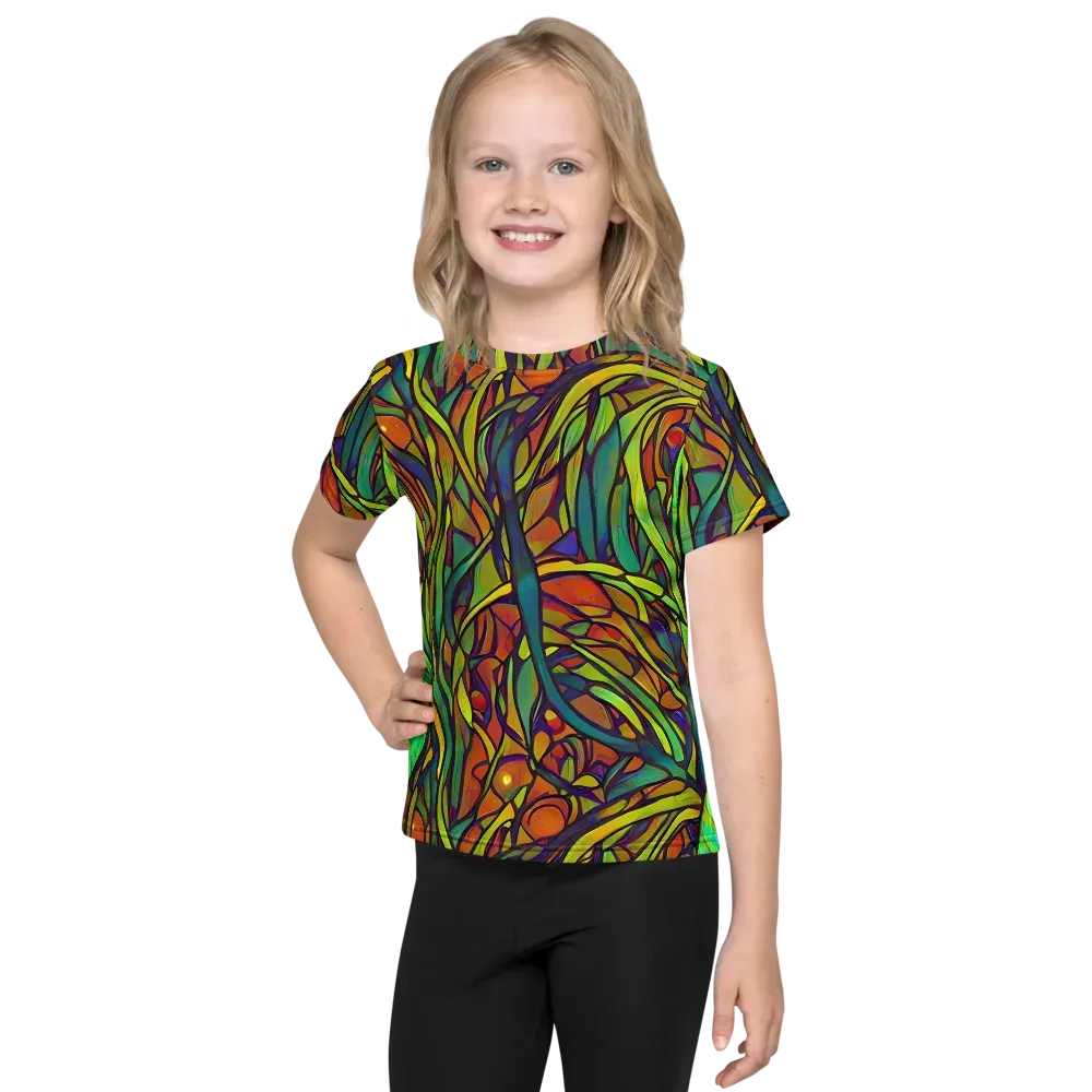 Cosmic Garden on Kids Crew Neck T-Shirt — Front
