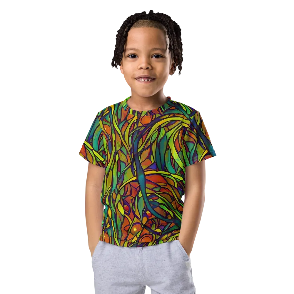 Cosmic Garden on Kids Crew Neck T-Shirt — Front