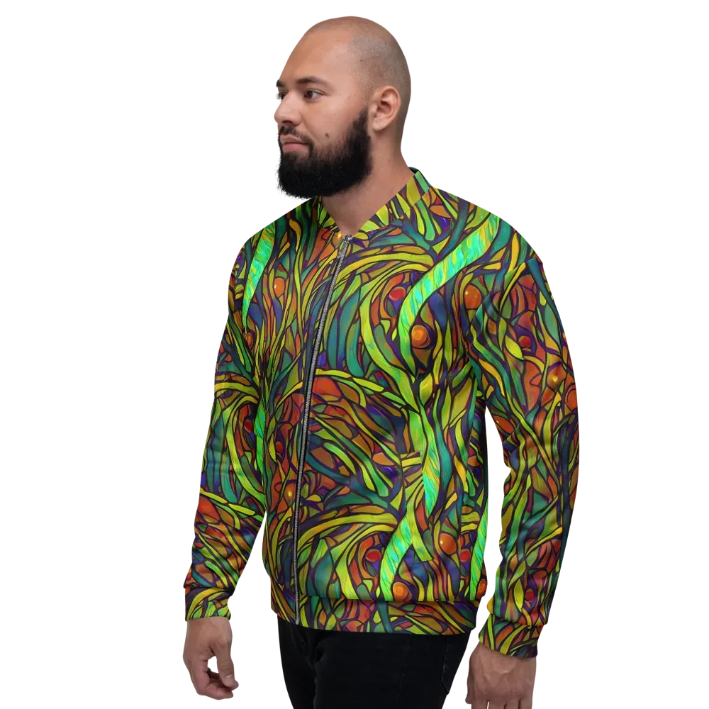 Cosmic Garden on Bomber Jacket — Left