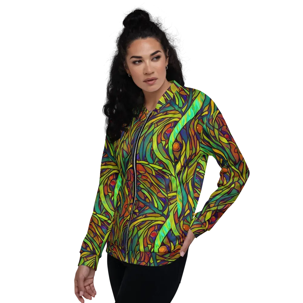 Cosmic Garden on Bomber Jacket — Left