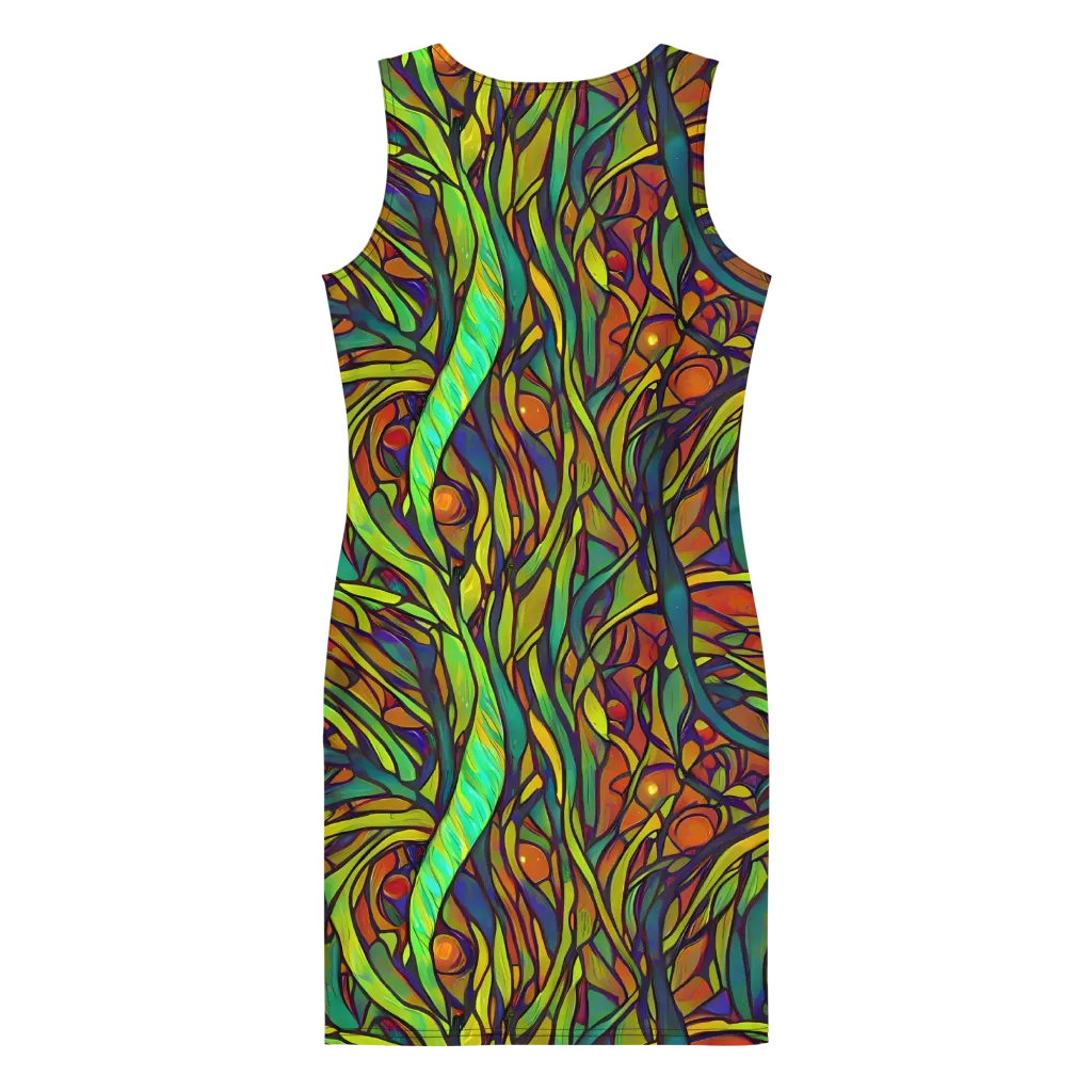 Cosmic Garden on Bodycon Dress — Back