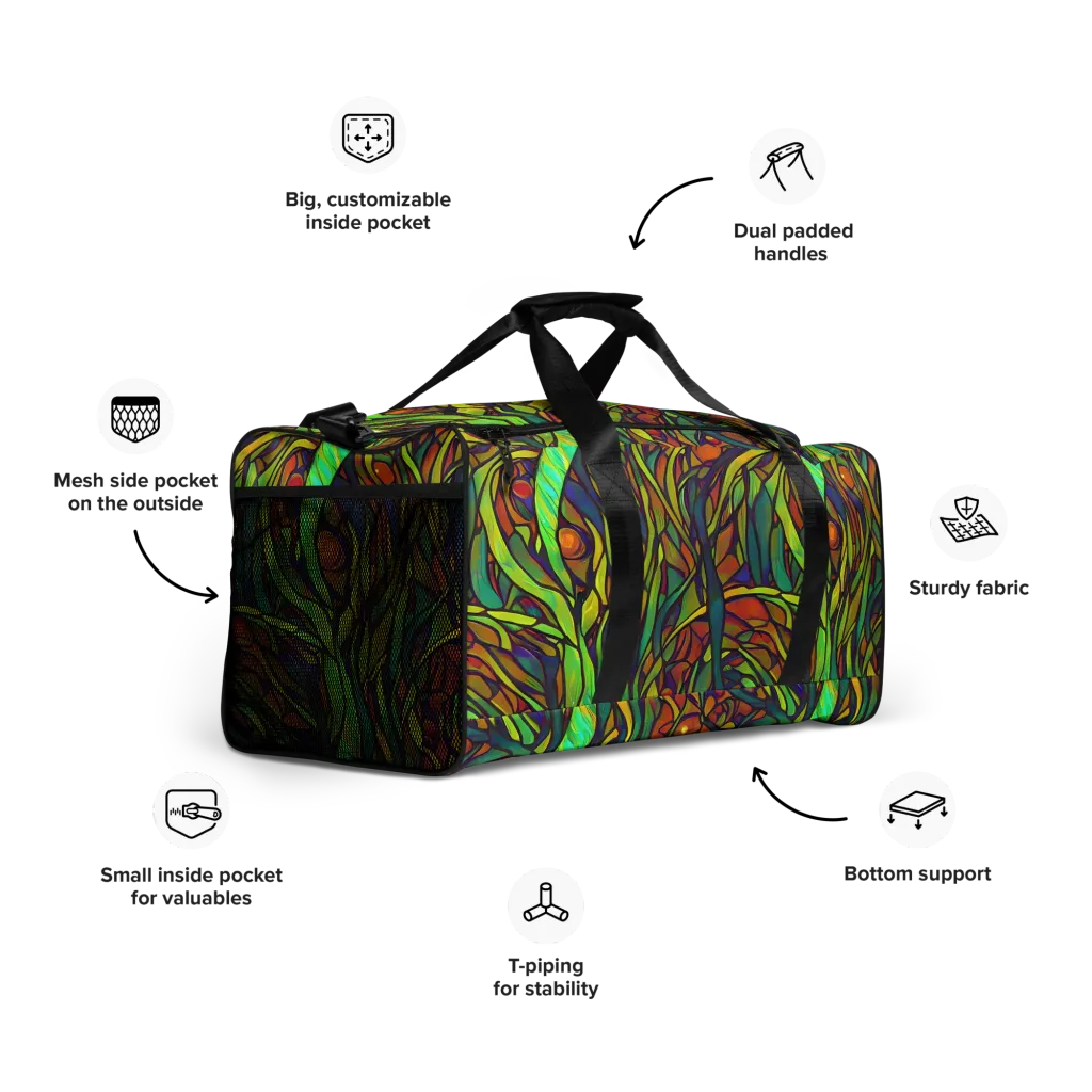 Cosmic Garden on Duffle Bag — Right Front