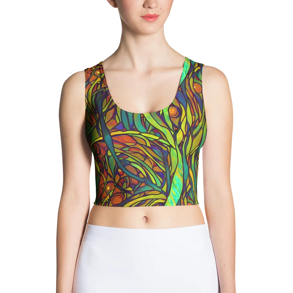 Cosmic Garden on Crop Top — Front