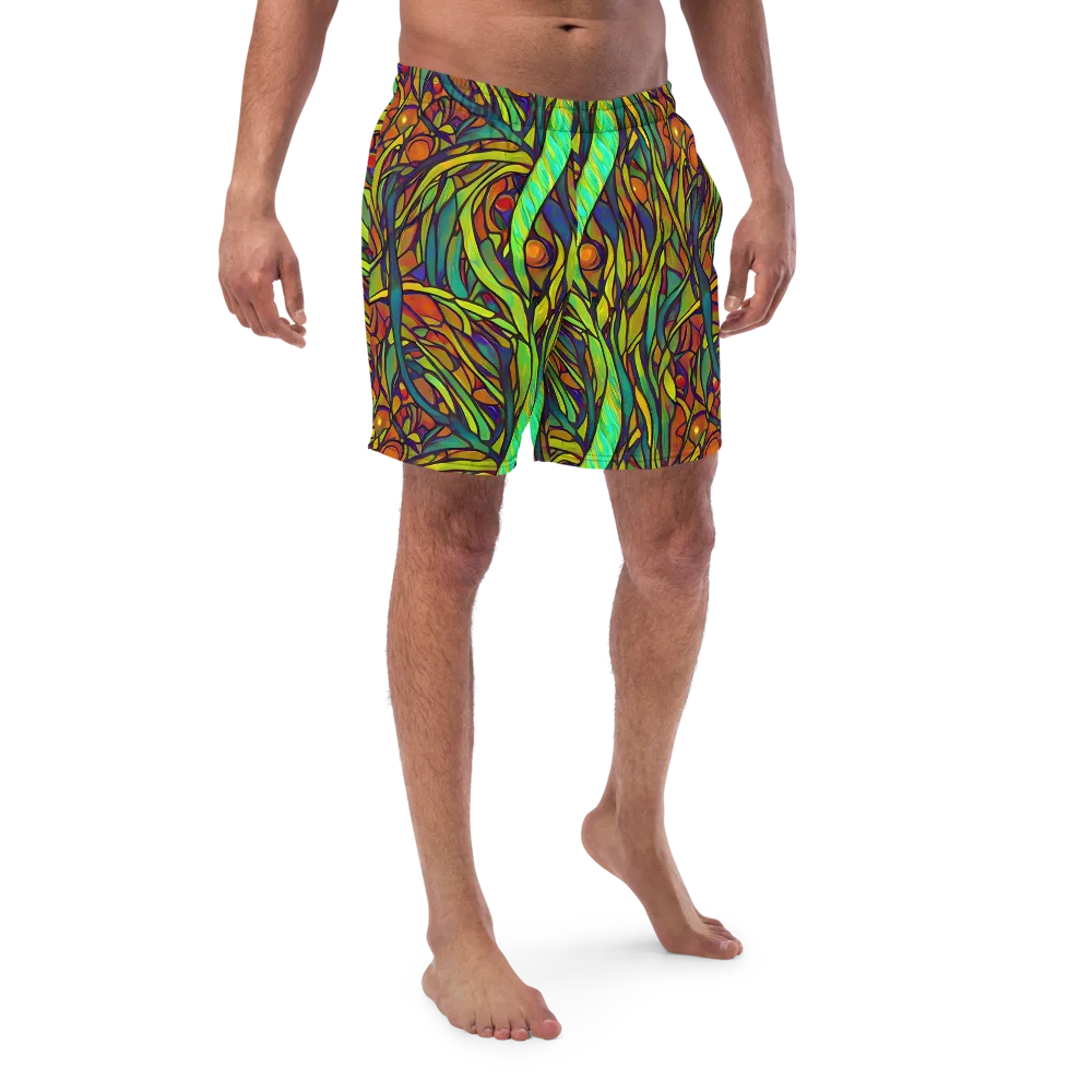Cosmic Garden on Swim Trunks — Front