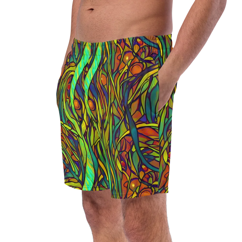Cosmic Garden on Swim Trunks — Left Front