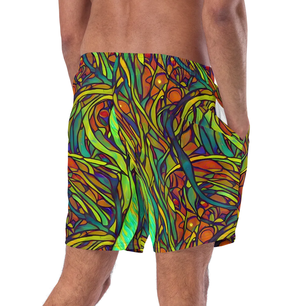 Cosmic Garden on Swim Trunks — Right Back
