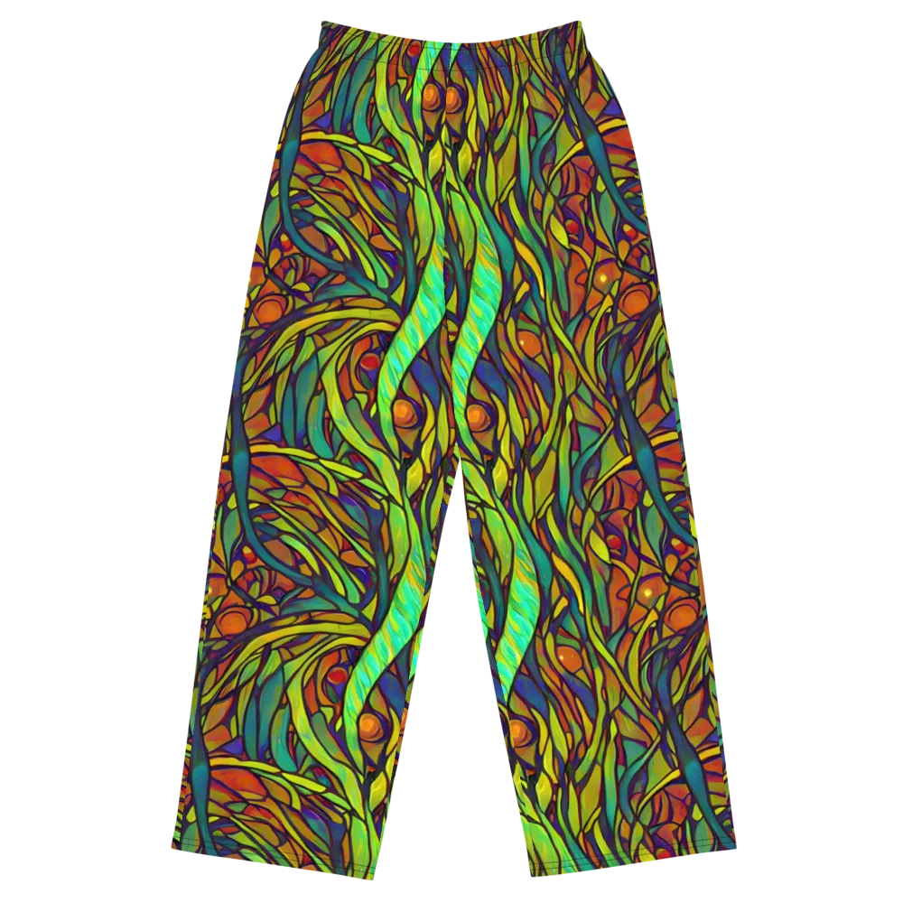 Cosmic Garden on Wide-Leg Pants — Front