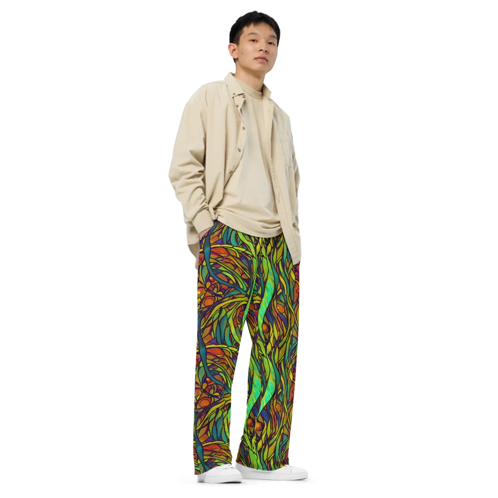 Cosmic Garden on Wide-Leg Pants — Right Front