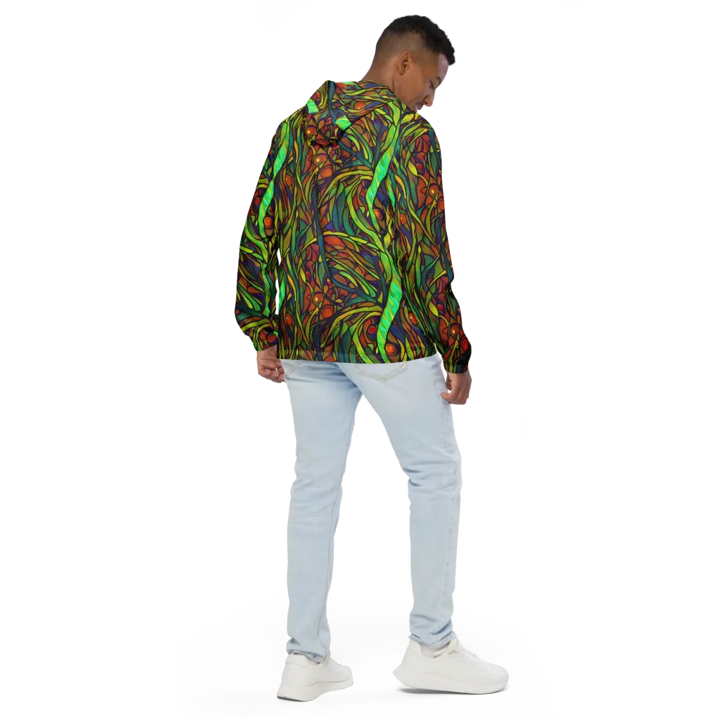 Cosmic Garden on Men's Windbreaker — Back
