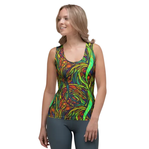 Cosmic Garden on a Women's Tank Top