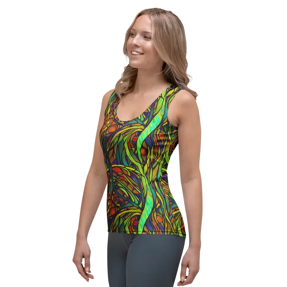 Cosmic Garden on Women's Tank Top — Left Front